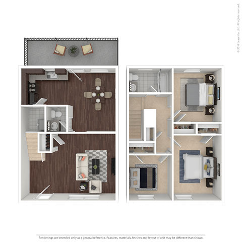 Elmwood II Floor Plan at Brandywine Townhomes, Goose Creek, SC 29445  
